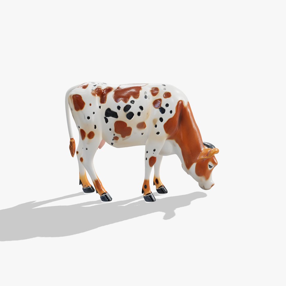 Spotted Cow Grazing Animation Farm model pack